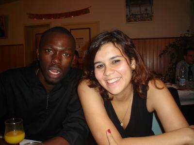 man end woman in black